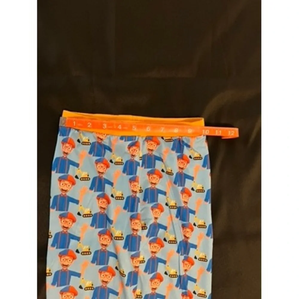 Trendy Tots Blippi Bamboo Pajamas Set Blue Orange Boys Size 7-8T Visco Sleepwear
